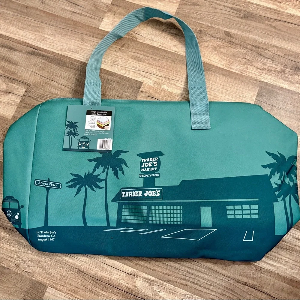 Trader Joe's Teal Insulated Tote Bag